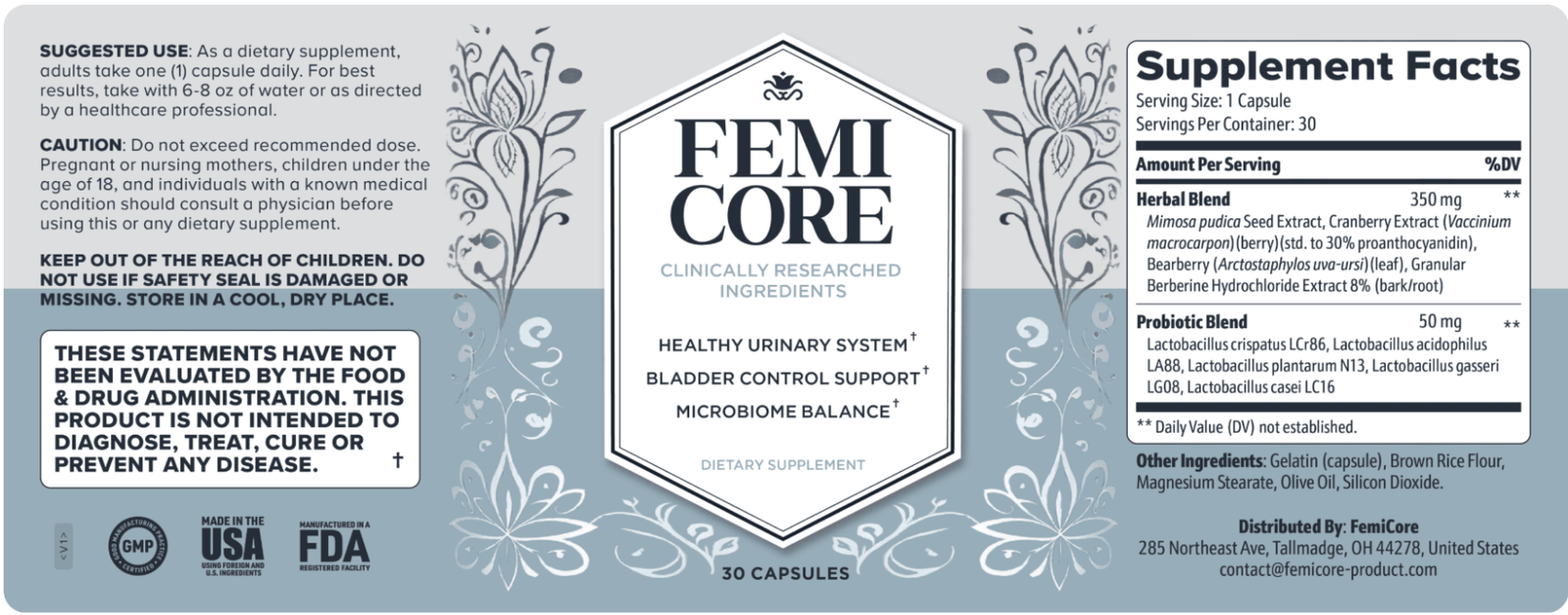 femicore ingredients